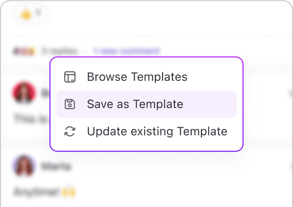 Reusable templates